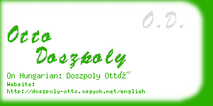 otto doszpoly business card